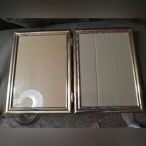 Gold Hinged Double Picture frame 5" x 7"